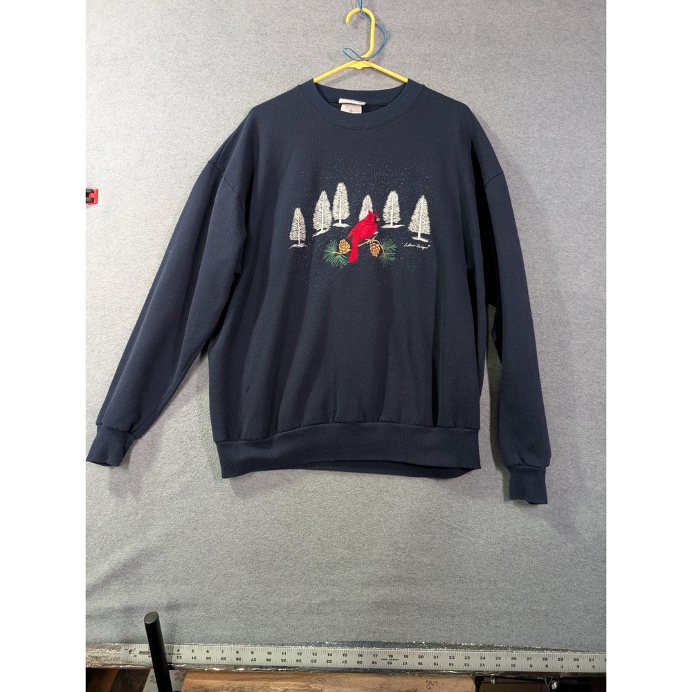 VTG USA Made Willow Bay Cardinal Sweatshirt XL Cottagecore Grandmacore Nature